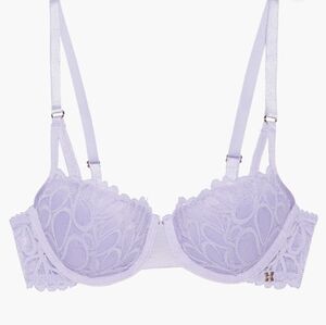 Savage x Fenty Lavendar Savage Not Sorry Lightly Lined Lace Balconette Bra 32DD